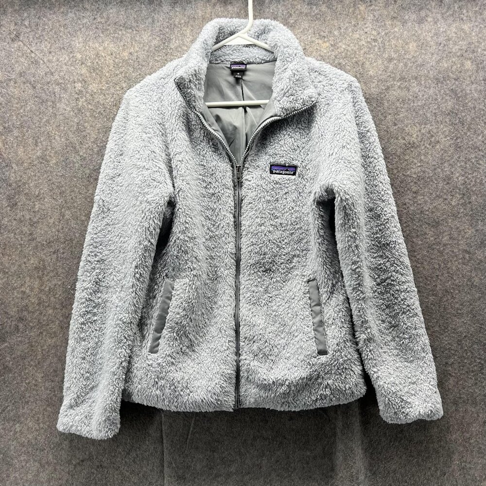 Patagonia Sweater Women Medium Jacket Gray Full Zip Fleece Los Gatos Sherpa